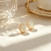 ED076128 freshwater pearl Stud earrings s925 Silver needle stud earrings are new Instags-style versatile earrings for women. Their niche design is suitable for daily wear details Picture